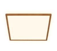 Briloner - Lampada da soffitto a LED a luce indiretta, piatta, luce bianca calda, lampada a LED, plafoniera led soffitto, plafoniera camera da letto, 42x42x3 cm, struttura in legno