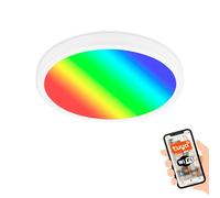 BRILONER - Lampada da soffitto LED intelligente, lampada da soffitto WiFi, temperatura colore regolabile, controllo vocale, lampada da soggiorno, lampada da camera da letto, 270x60mm