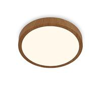 Briloner Plafoniera LED Runa Wood effetto legno 3.000 K Ø38cm Briloner