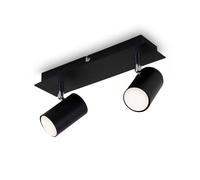BRILONER - Lampada da soffitto, orientabile, attacco GU10, max. 40 watt, plafoniera, lampada da soggiorno, lampada da camera da letto, lampada da cucina, faretto da soffitto, 29x8x12,3 cm, nero