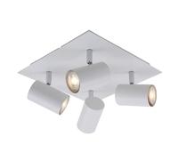 BRILONER - Lampada da soffitto, attacco GU10, max. 40 watt, plafoniera, lampada da soggiorno, lampada da camera da letto, lampada da cucina, faretto da soffitto, 26,5x26,5x12,3 cm, bianco