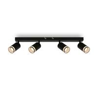 Briloner - Lampada da soffitto, orientabile, GU10, plafoniera, lampada, lampada da soggiorno, lampada da camera da letto, lampada da cucina, faretto da soffitto, 56 cm, nero