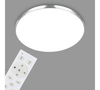 BRILONER - Lampada da soffitto per bagno a LED effetto glitter, lampada da bagno RGB, lampada da bagno a LED IP44, temperatura di colore regolabile, cromo, 455x75 mm (DxH).