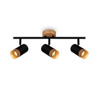 Spot Vintage Plek Metallo Nero 3 Luci Gu10