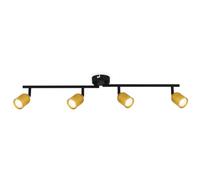 BRILONER - Lampada da soffitto, Plafoniera, Lampada, Girevole, Lampada da soggiorno, Lampada da camera da letto, Lampada da cucina, Nero-Oro