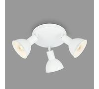 Briloner - Lampada da soffitto retrò, plafoniera retrò a 3 lampade, spot a soffitto E14, orientabile, bianco, 190 x 140 mm, 2674-036