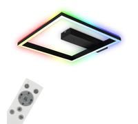 Lampada Da Soffitto LED Nera 57x48cm 20W 2700K-6500K RGB Con Telecomando [EEK: F]