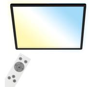 Briloner - Lampada da soffitto Smart LED, lampada da soggiorno WiFi, controllo della temperatura del colore, dimmerabile con telecomando, controllo vocale, bianco-nero, 42x42 cm