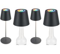 Briloner - Lampada da tavolo 3 in 1 RGBW LED senza fili IP44 con touch, dimmerabile all'infinito, lampada LED, antracite (Confezione da 2)