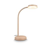 BRILONER - Lampada da tavolo a LED con touch, dimmerabile a passi, orientabile, lampada da comodino, lampada da scrivania, lampade da comodino, lampada scrivania, 13x55,5 cm, beige