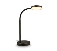 BRILONER - Lampada da tavolo a LED con touch, dimmerabile a passi, orientabile, lampada da comodino, lampada da scrivania, lampade da comodino, lampada comodino camera da letto, 13x55,5 cm, nero