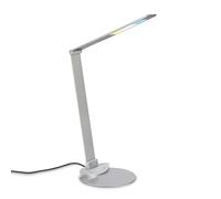 BRILONER - Lampada da tavolo a LED regolabile, lampada da tavolo a LED orientabile, lampada da tavolo touch, temperatura di colore regolabile, dimmerabile, color argento