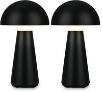 Briloner - Lampada da tavolo a LED senza fili con touch, dimmerabile in gradini, colore bianco caldo, lampada da comodino, lampada da lettura, lampada a LED, lampada da campeggio, lampada da tavolo