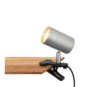 BRILONER - Lampada da tavolo con interruttore a cavo, orientabile, a spina, lampada da lettura, lampada a morsetto, lampada a morsetto, 16,5x6,5x12cm, cromo opaco