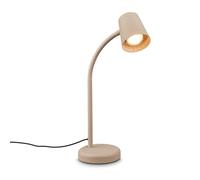 Briloner - Lampada da tavolo con interruttore a cavo, orientabile, flessibile, GU10, max. 9W, lampada da comodino, lampada da scrivania, lampade da comodino, 13x38,5 cm, beige