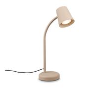 Briloner - Lampada da tavolo con interruttore a cavo, orientabile, flessibile, GU10, max. 9W, lampada da comodino, lampada da scrivania, lampade da comodino, 13x38,5 cm, beige