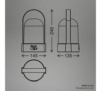 Briloner lampada da tavolo LED ricaricabile ASA BIG, bronzo/bianco, altezza 24 cm, IP44 Briloner