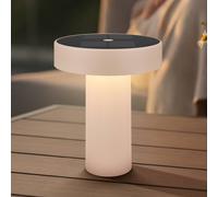 Briloner Lampada da tavolo LED ricaricabile Poga, beige, plastica, IP44 Briloner