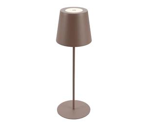 BRILONER - Lampada da tavolo LED senza fili con touch, dimmerabile a passi, regolabile in altezza, lampada da comodino, lettura, campeggio, ricaricabile, esterno, 36x10,5 cm, sabbia umbra