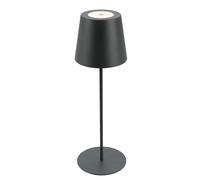 Briloner - Lampada da tavolo LED senza fili con touch, ricaricabile, a batteria, regolabile in altezza, dimmerabile, USB-C, lampada da comodino, lampada da lettura, da esterno, 36x10,5 cm, nero