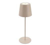 Briloner - Lampada da tavolo LED senza fili con touch, ricaricabile, a batteria, regolabile in altezza, dimmerabile, USB-C, lampada da comodino, lampada da lettura, da esterno, 36x10,5 cm, beige