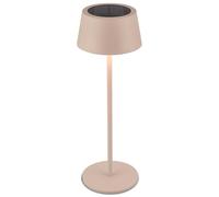 BRILONER - Lampada da tavolo LED senza fili IP44 con touch, CCT, dimmerabile, solare, lampada da comodino, lampada da scrivania senza fili, lampada da scrivania ricaricabile, 11,5x32 cm, beige