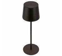 BRILONER - Lampada da tavolo LED senza fili IP44 con touch, dimmerabile, batteria e sorgente luminosa sostituibili, da comodino, campeggio, per esterni, 11 x 33 cm, nero