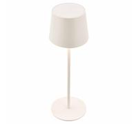 BRILONER - Lampada da tavolo LED senza fili IP44 con touch, dimmerabile, batteria e sorgente luminosa sostituibili, da comodino, campeggio, per esterni, 11 x 33 cm, bianco antico