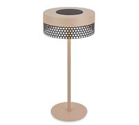 Briloner Lampada da tavolo LED Booha - senza fili, dimmerabile, touch, IP44, beige/antracite
