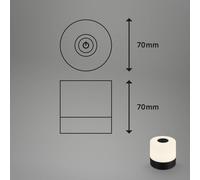 BRILONER - Mini lampada da tavolo senza fili, ricaricabile, a batteria, lampada da scrivania dimmerabile, abat jour, USB-C, lampada comodino senza fili, 2W 150lm 2.700K, 7x7 cm, Bianco Caldo, nero