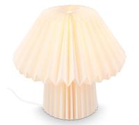 BRILONER - Lampada da tavolo pieghevole di carta, lampada da tavolo in carta, lampada decorativa, interruttore cavo, E14, bianco, 27 cm