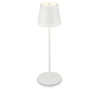 Briloner - Lampada da tavolo senza fili, 2 lampade in 1, lampada comodino dimmerabile, Lampada da Esterno, abat jour da comodino, lampada da tavolo ricaricabile, lampada scrivania, bianco