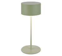 BRILONER - Lampada da tavolo senza fili con bordo luminoso, touch dimmer continuo, ip44, cavo usb-c, batteria sostituibile, lampada da scrivania senza fili, comodino, 8 x 19 cm, verde salvia