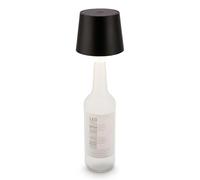 BRILONER - Lampada da tavolo senza fili con touch, dimmerabile, USBC, ricaricabile lampada bottiglia, lampada da comodino ricaricabile, lampada da tavolo da esterno, 10,5x11,5 cm, nero