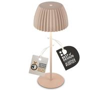 Briloner - Riffle lampada da tavolo senza fili IP44 con bordo luminoso, touch dimmer, lampada da scrivania ricaricabile, abat-jour a batteria, lampada da comodino ricaricabile, 14,5x36,5 cm, beige