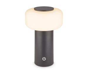 BRILONER - Lampada da tavolo senza fili IP44 con touch, dimmerabile, batteria ricaricabile e sorgente luminosa intercambiabile, lampada da tavolo da esterno, 13x20,6 cm, antracite