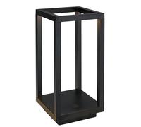 BRILONER - Lampada da tavolo senza fili IP44 con touch, dimmerabile, CCT, sostituibile con batteria e sorgente luminosa, lanterna LED, lampada da tavolo da esterno, 10x10x22 cm, nero