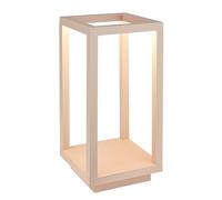 BRILONER - Lampada da tavolo senza fili IP44 con touch, dimmerabile, CCT, sostituibile con batteria e sorgente luminosa, lanterna LED, lampada da tavolo da esterno, 10x10x22 cm, beige