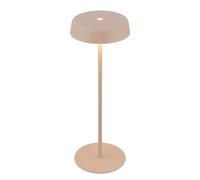 BRILONER - Lampada da tavolo senza fili IP44 con touch, dimmerabile, luce bianca calda, lampada da scrivania senza fili, lampada da comodino ricaricabile, 13x36,5 cm, beige