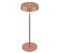 BRILONER - Lampada da tavolo senza fili IP44 con touch, dimmerabile, luce bianca calda, lampada da scrivania senza fili, lampada da comodino ricaricabile, 13x36,5 cm, caffè