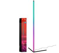 BRILONER - Lampada da terra a LED RGBIC con telecomando, postazione da gaming, illuminazione gaming, lampada da party con sensore musicale, barra luminosa a LED dimmerabile, luce multicolore, nero