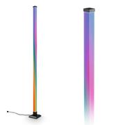BRILONER - Lampada da terra LED con telecomando, dimmerabile, funzione musica, piantana lampada da terra, lampada da terra salotto, lampada soggiorno da terra, 150x12,5x12,5 cm, nero