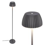 BRILONER - Lampada da terra LED con touch, dimmerabile, bordo luminoso, bianco caldo, piantana, salotto, soggiorno, 19x124 cm, antracite