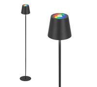 Briloner Piantana LED Coloris, nera, RGB, dimmer, IP44, USB Briloner