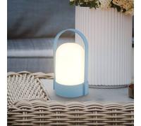 Briloner Lampada LED da tavolo ricaricabile ASA, blu tortora, altezza 15,5 cm, IP44 Briloner