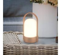 Briloner Lampada LED da tavolo ricaricabile ASA, color rame, altezza 15,5 cm, IP44 Briloner