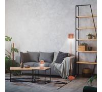 Briloner Lampada LED da terra a batteria Brilo unplugged Riffle, color rame Briloner