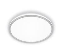 BRILONER - Lampada soffitto LED, CEE A sorgente luminosa, 8,5W 1800 lm, luce indiretta, pannello luminoso ultrasottile, illuminazione soggiorno, cucina, camera, corridoio, 33x6 cm, cromo opaco