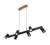 BRILONER - Lampadario a sospensione con faretti orientabile, 6 attacchi GU10, lampada da soffitto, lampada a sospensione, tavolo da pranzo, lampada da cucina, lampada da pranzo, 110 x 24,9 x 120 cm