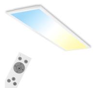 BRILONER - Lampadario led soffitto, 100x25x6cm (LxPxA), Plafoniera led soffitto, pannello LED dimmerabile, controllo della temperatura del colore, telecomando incluso, 24W, 2.600 lumen, bianco